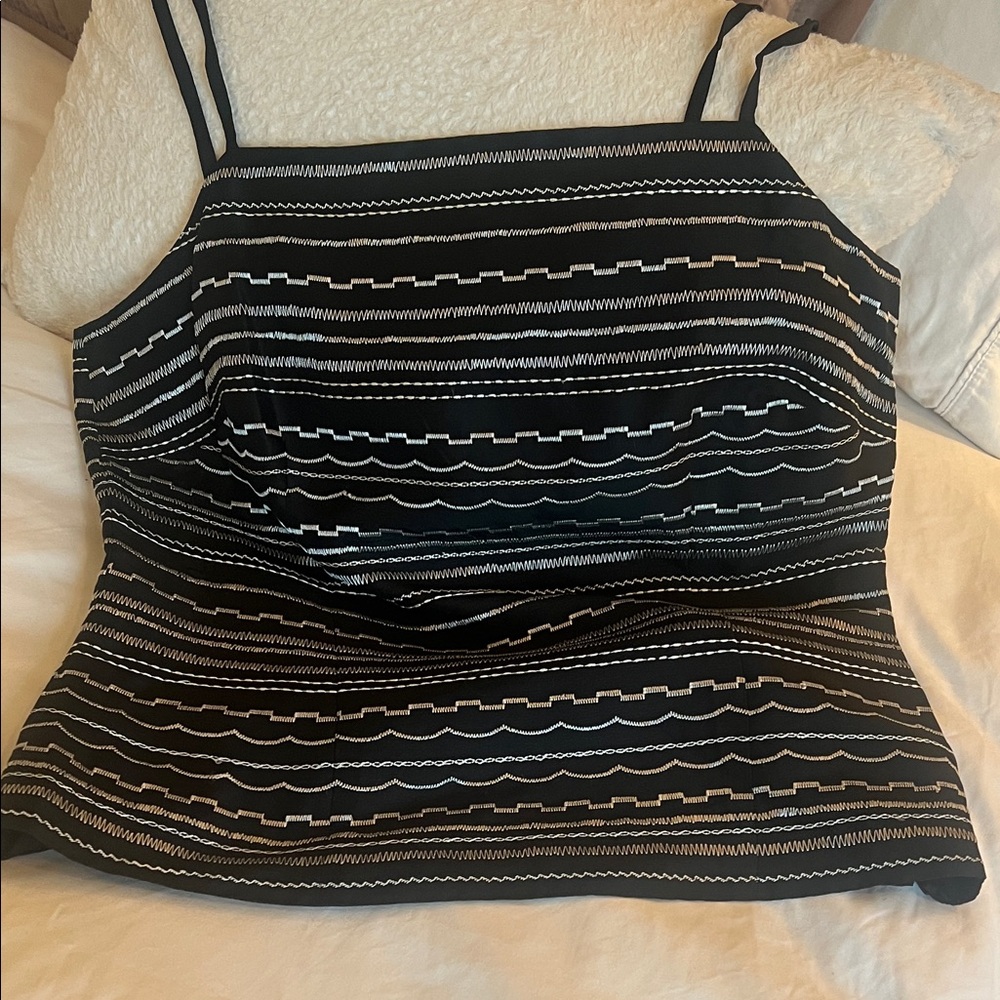 Ann Taylor Black and White Patterned Camisole